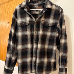 Orvis Black & Brown Plaid Button-Up Shirt